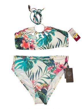 NWT Vince Camuto Tropical Palm & Floral Bikini Set – Size Medium